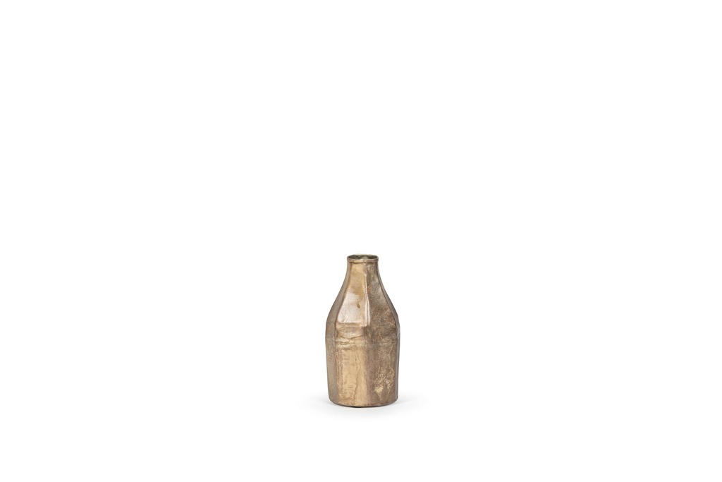 Small vase - metal - silver gold - Ø9 x 18cm - p 4/24