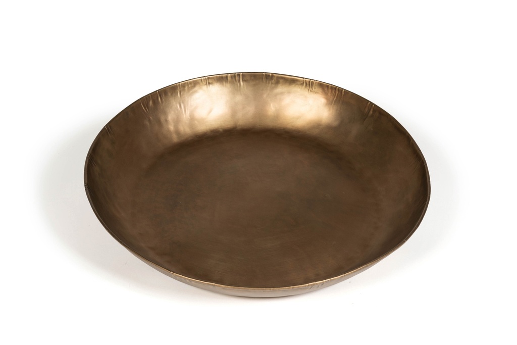 Tray textured - metal - brass antique - Ø52 x 5cm - p 2