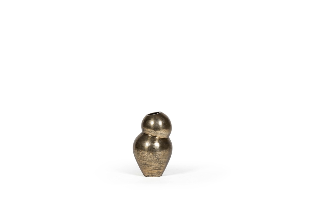 Vase rough antique - metal - gold - Ø13.5 x 21cm - p 2/10
