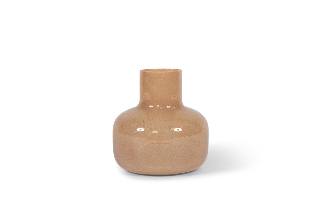 Chimney vase - glass - honey - Ø20x 20cm - p 2