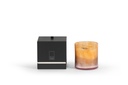 Scented candle cylinder with pink to orange design - Ø 14x15cm - 3 - int. cot. - p/2