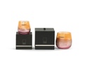 Scented candle bowl with pink to orange design - Ø 15x14cm - 3 - int. cot. - p/2
