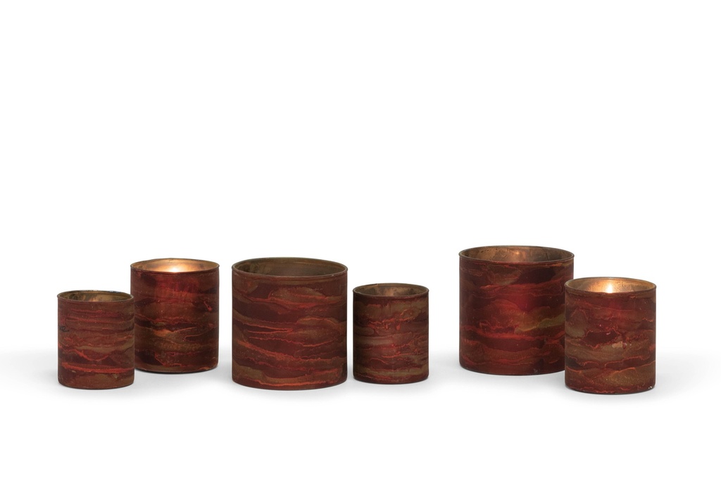 TLight - glass - orange marble - Ø 8x9cm - p 6/24