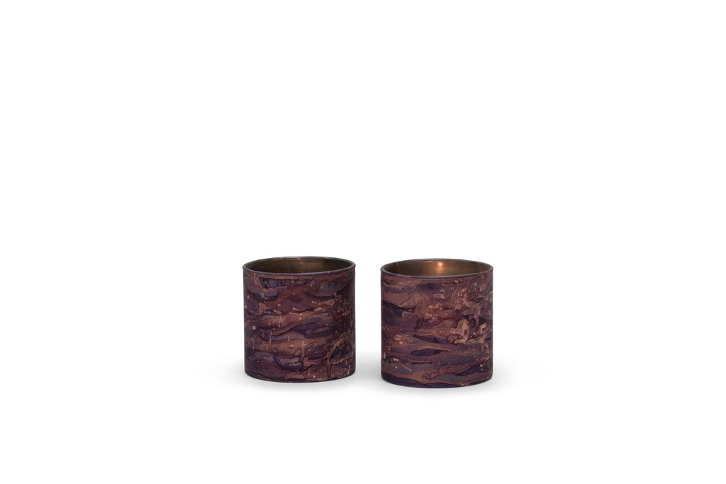 TLight - glass - purple marble - Ø10 x 11cm - p 6/24