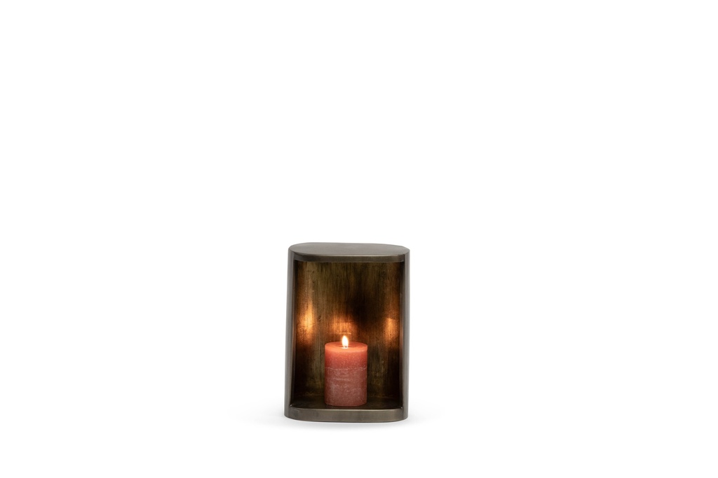 Wall candle holder rectangular - metal - nickle antique /gold antique leafing - 21x12,5x28cm -  p 2/6