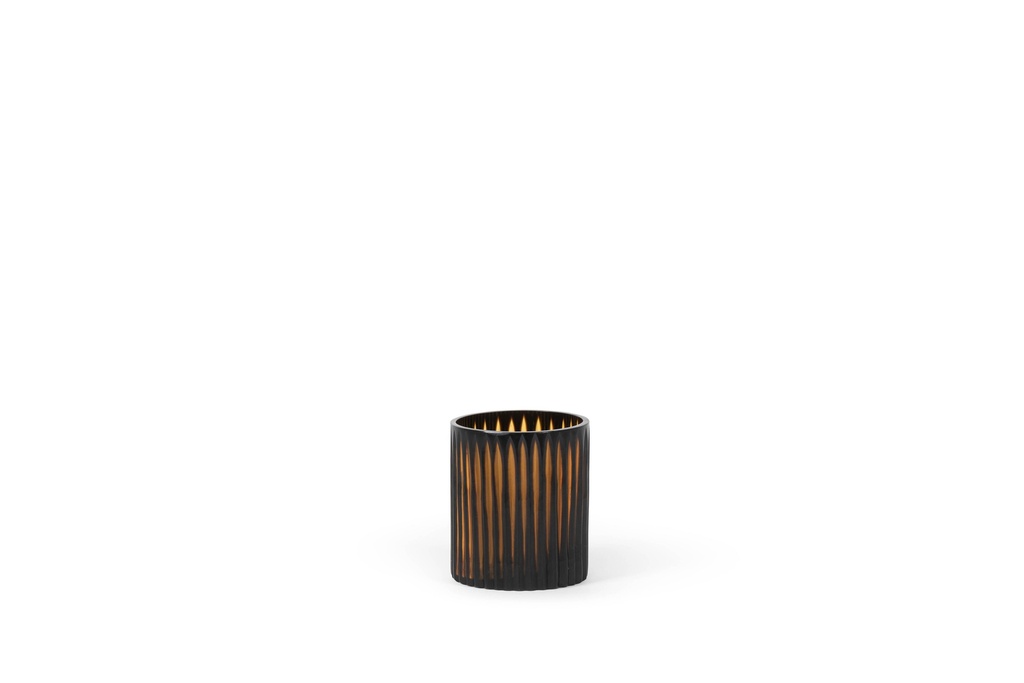 Cylinder vase small pencil cut - glass - butterbrown - Ø12 x 12cm - p 2/18