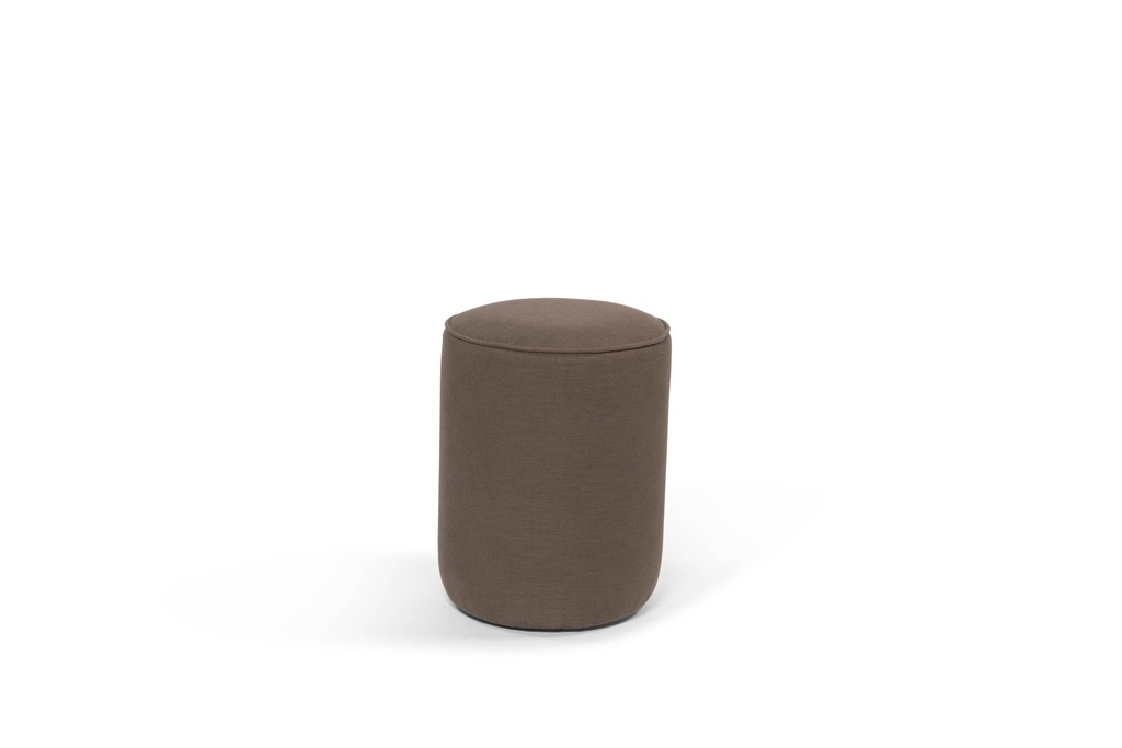 Pouf - linen fabric - ADMIRAL042 - brown - small - Ø 35x45cm - p/1/1