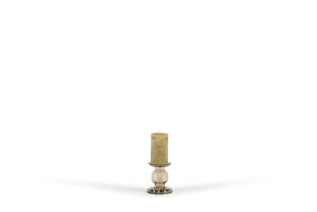 Chandelier 1 roll  - glass - luster brown - Ø 13x14,5cm - p/1/8