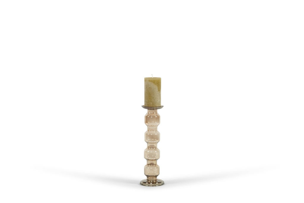 Chandelier 4 roll  - glass - luster brown - Ø 13x41,5cm - p/1/4