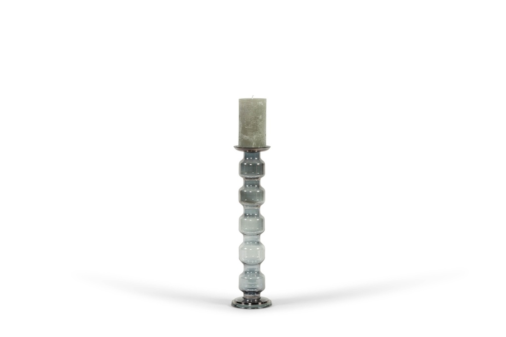 Chandelier 5 roll  - glass - luster grey - Ø 13x50cm - p/1/4