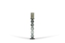 Chandelier 5 roll  - glass - luster grey - Ø 13x50cm - p/1/4