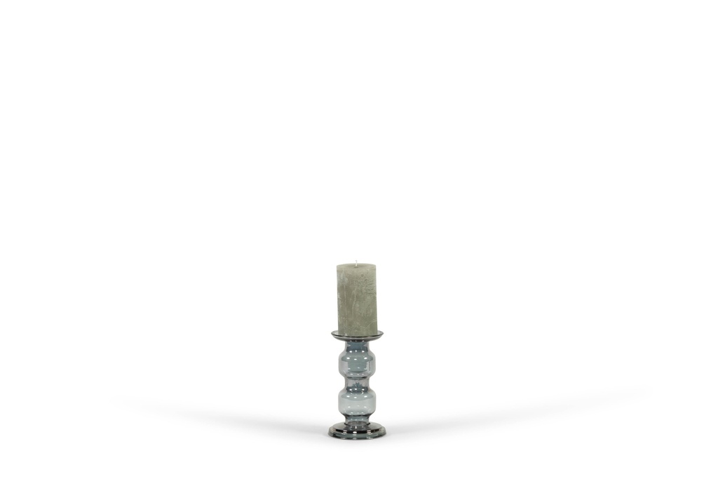 Chandelier 2 roll  - glass - luster grey - Ø 13x23,5cm - p/1/8