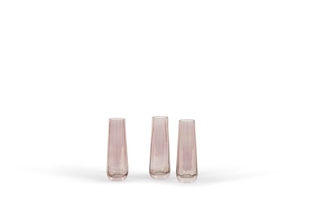 Soliflower striped brown lila luster - glass - Ø7x20cm - p/2/1