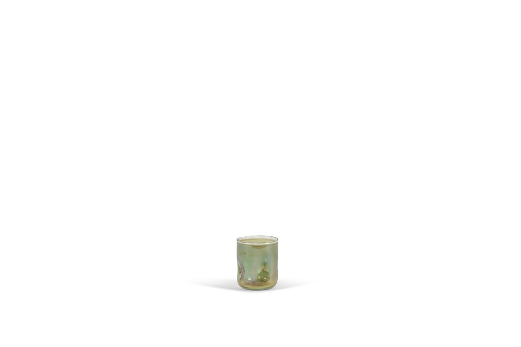 Theelight organic luster - glass - green - Ø 8x9cm - 1/24