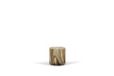 Thick votive cylinder bark design - glass - brown - Ø 14x15cm - p/4