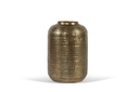 Bulb vase organic stripes - metal - antique gold - Ø 40x57cm - p/1/1