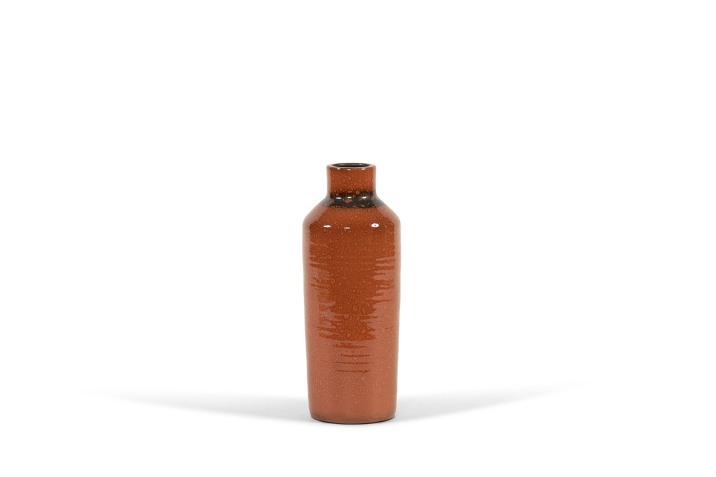 Vase orange glazed - terracotta - orange - Ø 15x50cm - p/1/1