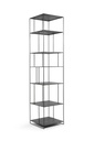 Standing rack with 7 shelfs - metal - matt black - 50x50x216cm - p/1/1