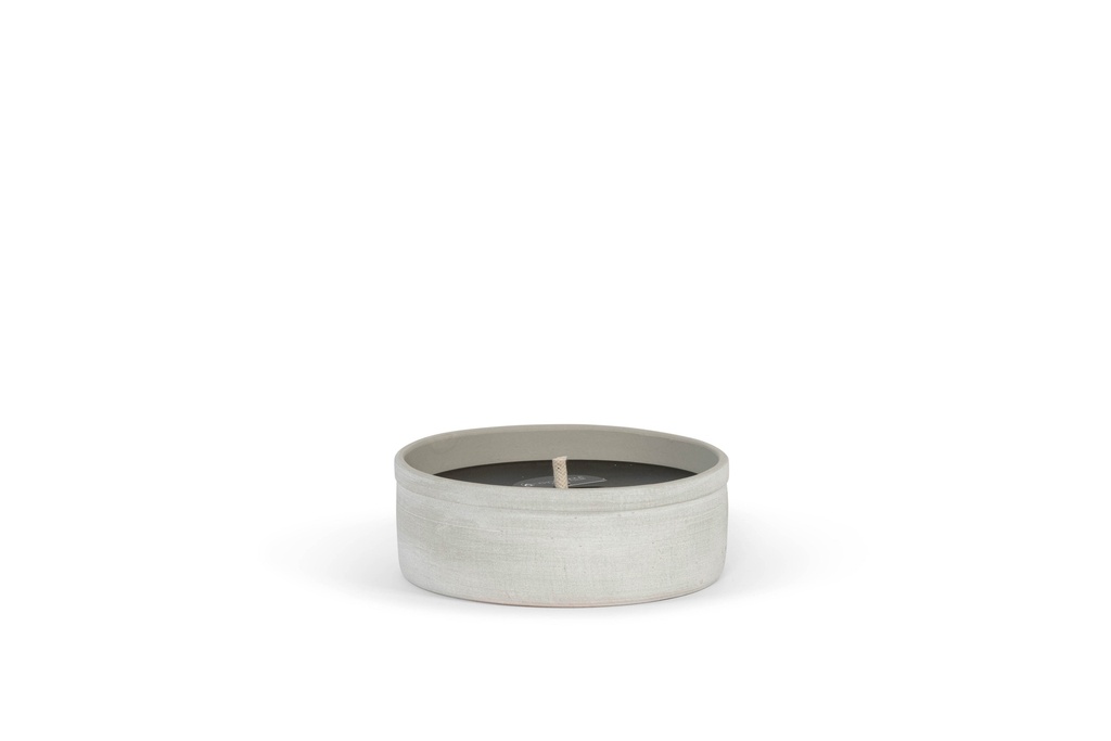 TERRACOTTA OUTDOOR ROUND GREY AGED - Ø23 x 8cm -1 - ext.cot. - p 4 + CITRONELLA