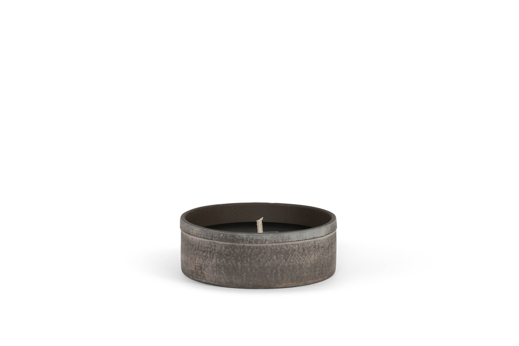 TERRACOTTA OUTDOOR ROUND CHOCO AGED - Ø23 x 8cm - 1 - ext.cot. - p 4 + CITRONELLA