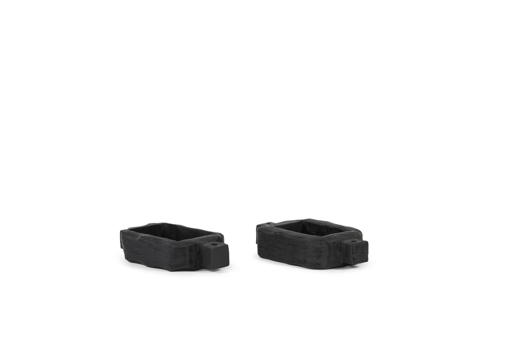 Bowl - wood - black mat brushed - 34x18x7cm - p2/8