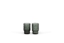 T-light holder round with plane cutting - grey - big - Ø8x12,5cm - 4/24