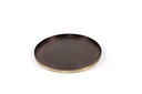 Organic tray - iron - brass antique & black inside - small 41x2cm - p2/4