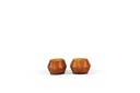 T-Light holder oval with ribble cutting amber medium - Ø11,5x9.5x8cm - 4/16