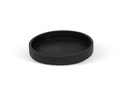 Brushed round tray - wood - black mat - Ø50x5,5cm - p1/1