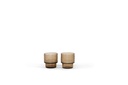 T-Light holder round with ribble cutting copper smoke medium - Ø8x9cm - 4/24