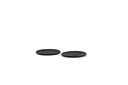 Wooden coaster blacked oiled acacia big- Ø18cm x 0.11cm - p4/36