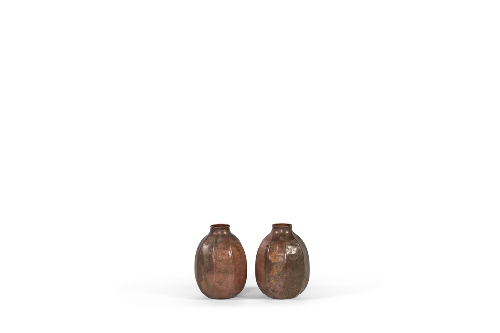 Small vase silver copper patina - Ø11,5 x 16cm - p 4/24