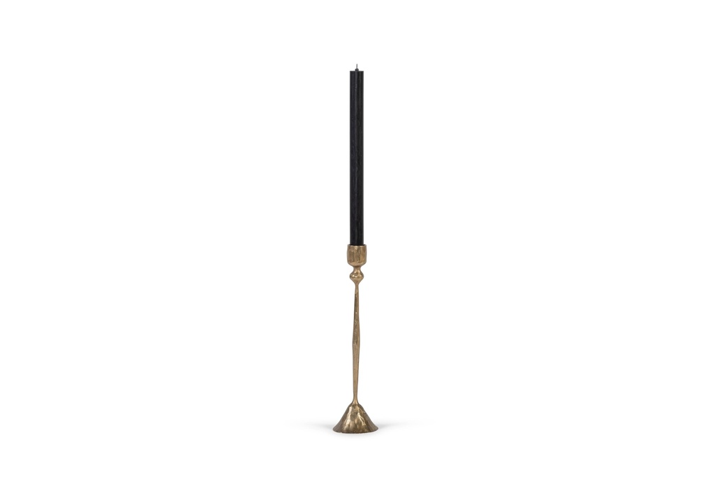 Handforged taperholder - iron - brass antique - big - H 28 - 2/20