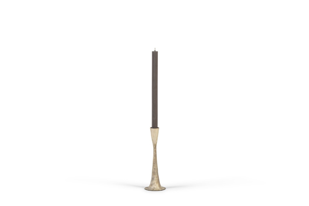 Handforged taperholder silver gold crackled medium- Ø7,5x22cm- p2/36