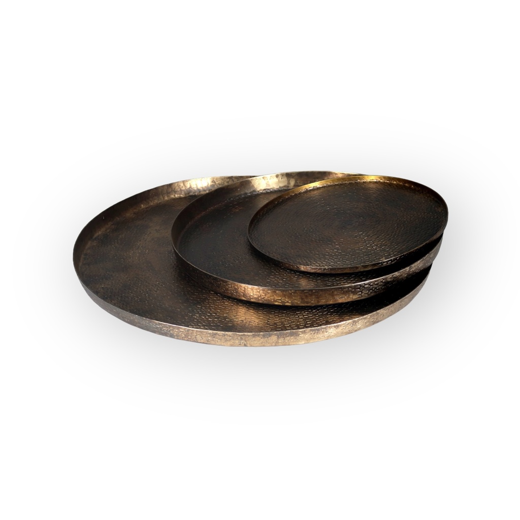 Plate knit texture - iron - rustic gold -  Ø47cm - p1/6