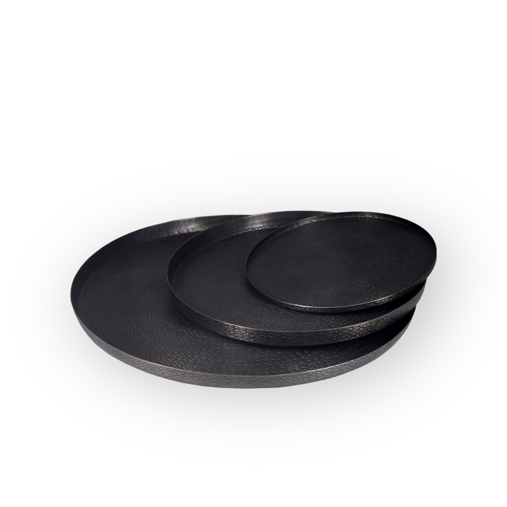 Plate knit texture - iron - graphite -  Ø61cm - p1/4