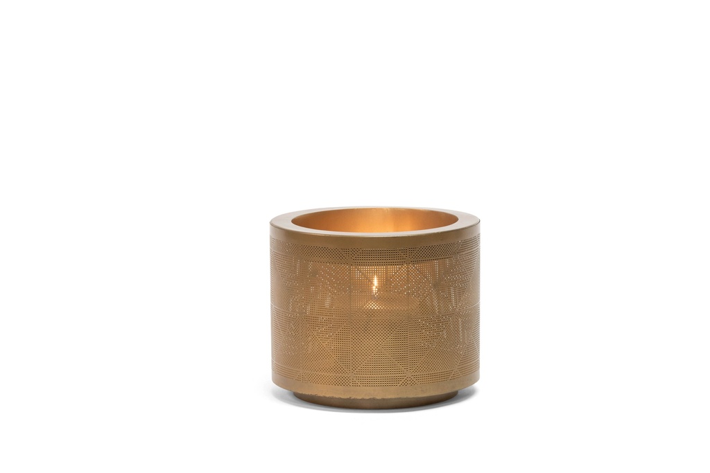 Hurricane brass antique / gold - medium - Ø25,5x20cm - 1/4