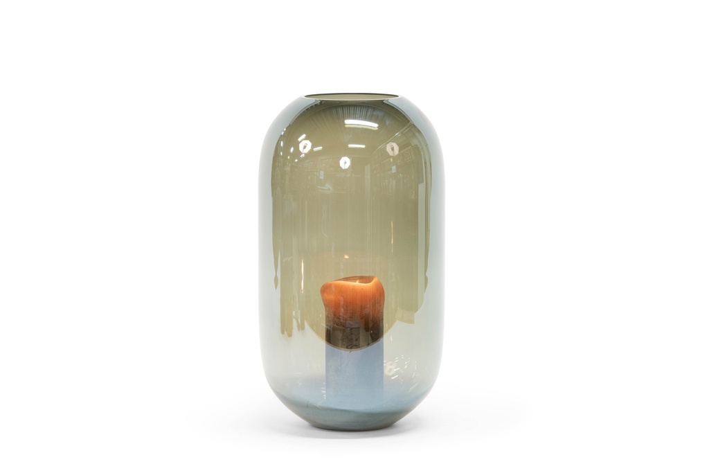 Cocoon vase smoke luster - Ø 27x48cm - 1/1