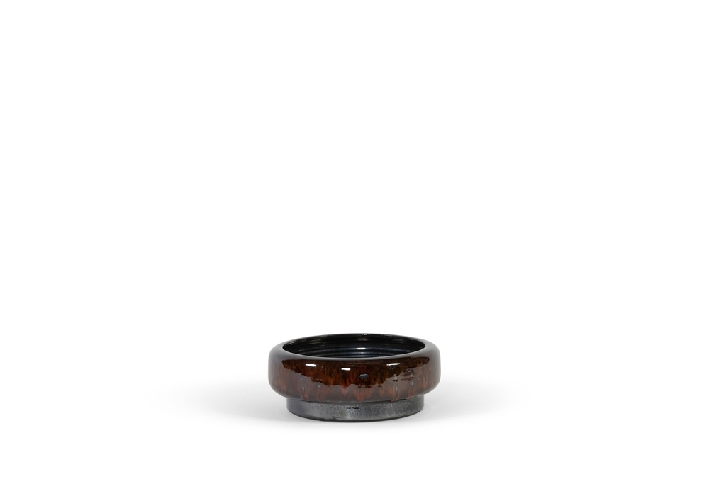Bowl bordeaux reactif glazed - terracotta - Ø 28x10,5cm - p/2