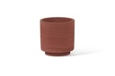 Round Red terracotta pot - Ø 14 x 15cm - outdoor candle -1 ext. coton wick - p/8