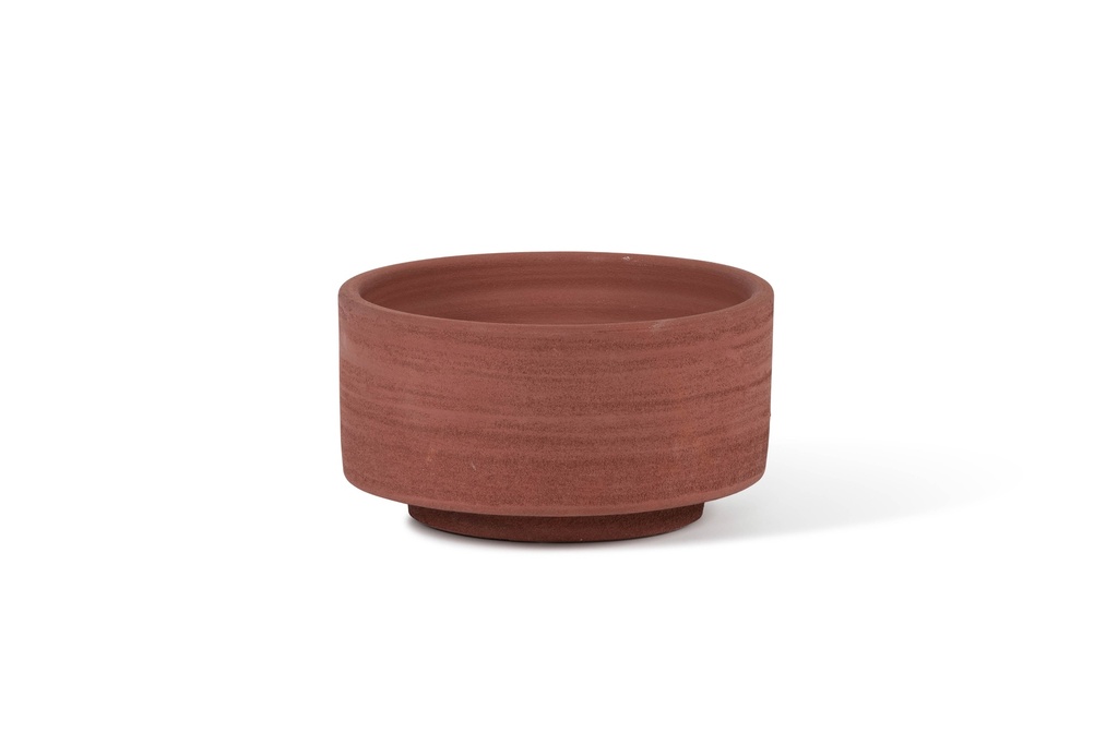 Round red terracotta pot - Ø 18 x 10cm - 1 - ext. cot. - p/8