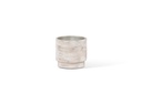 Flowerpot Light brown Small - Ø 14 x 13cm - outdoor candle -1 ext. coton wick - p/6