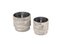 Flowerpot Dark brown Small - Ø 14 x 13cm - outdoor candle -1 ext. coton wick - p/6