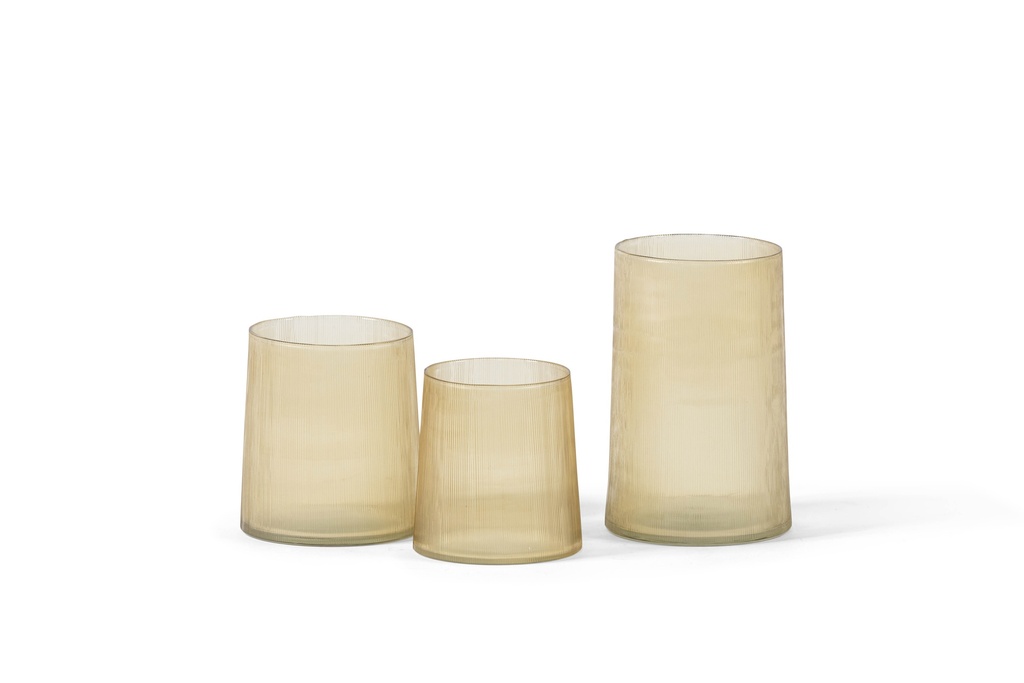 T-light holder thin line sprayed medium peach - Ø8.5 x 9.5cm -p 6/36