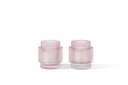 T-light holder ribbed sprayed pink - Ø9 x 10cm - p 4/12