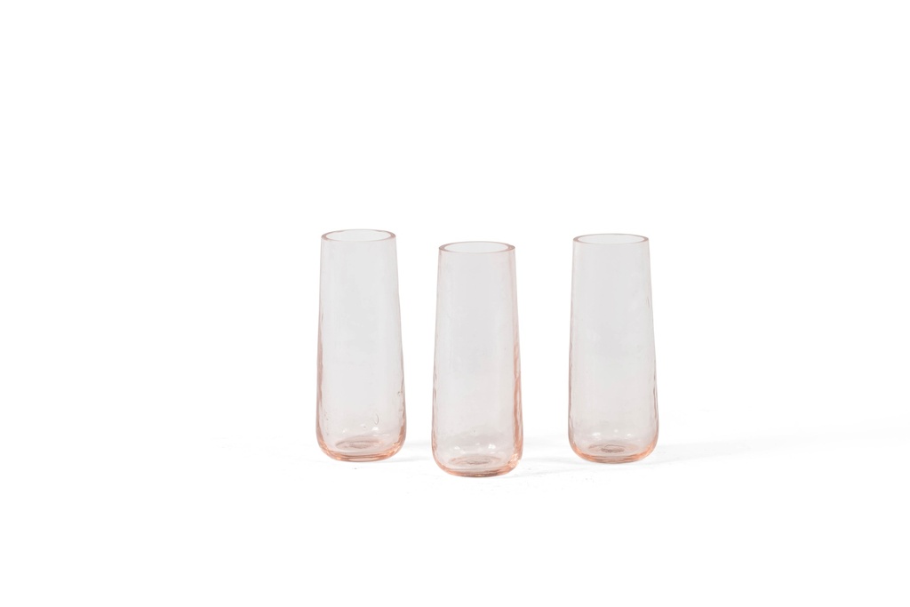 MOUTHBLOWN HAMMERED SOLIFLOWER Ø5,5cm X 14cm - 6/18 - SMALL - SALMON