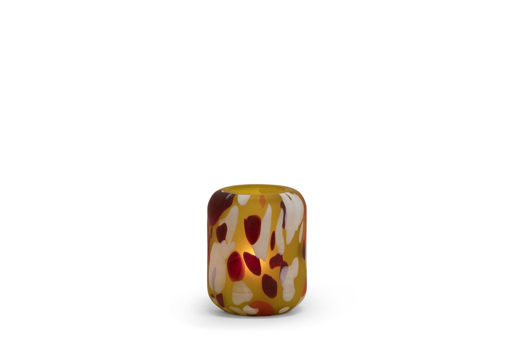 MOUTHBLOWN VASE YELLOW MULTI MATT Ø14cm X 17cm - 2/8 - SMALL - YELLOW & MULTI COLORS