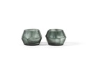 T-light holder oval with cutting medium- grey clear - Ø11.5 x 9.5 x 8 cm - p 4/18