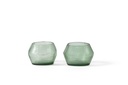 T-light holder oval with cutting medium- green - Ø11.5 x 9.5 x 8 cm - p 1/18