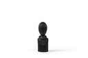 BUST BLACK MATT BRUSHED WOOD - SMALL - 10,5x10x29,5cm - p/2/12